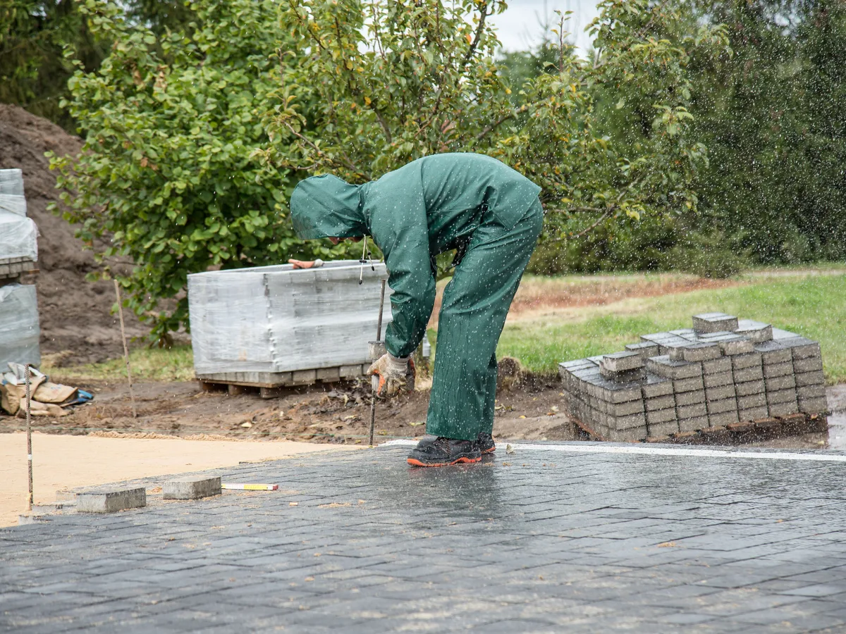 Paver Driveway Installation detail photo